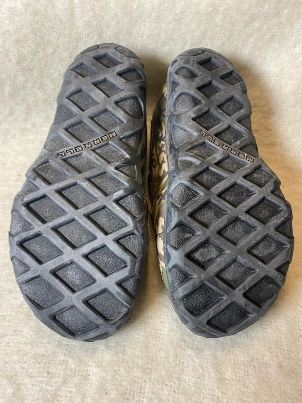 Merrell Kids Camo Slip-On Moccasins in Green and Brown
